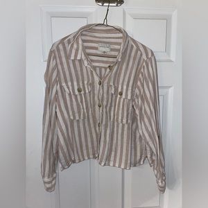 American Eagle linen button up, size M